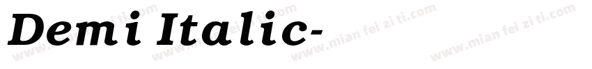 Demi Italic字体转换
